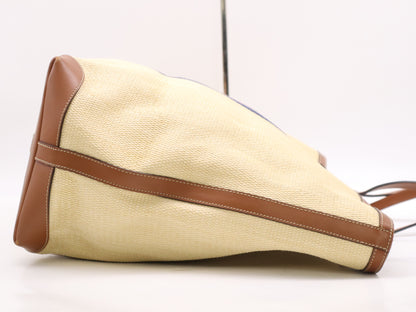 GUCCI 309552 Straw Sherry Line Tote Bag
