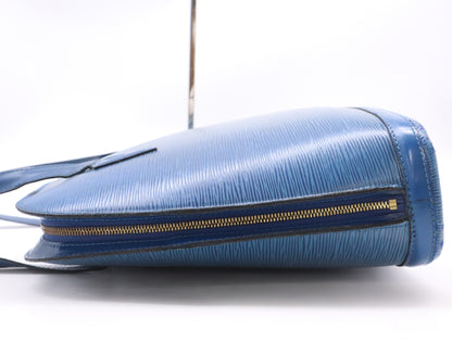 LOUIS VUITTON M52285 Epi-Lussac Toledo Blue Tote Bag with Zipper Pull