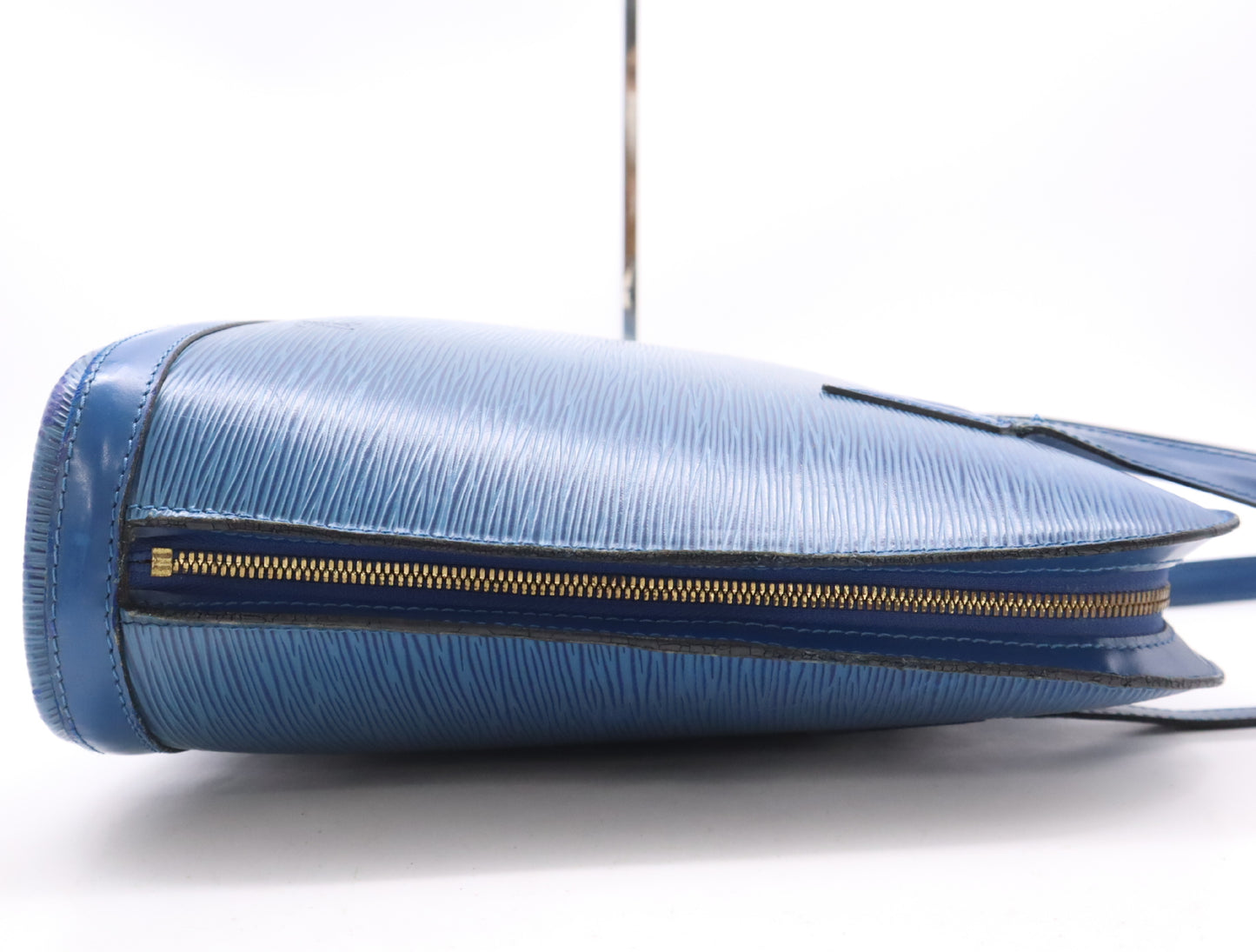 LOUIS VUITTON M52285 Epi-Lussac Toledo Blue Tote Bag with Zipper Pull