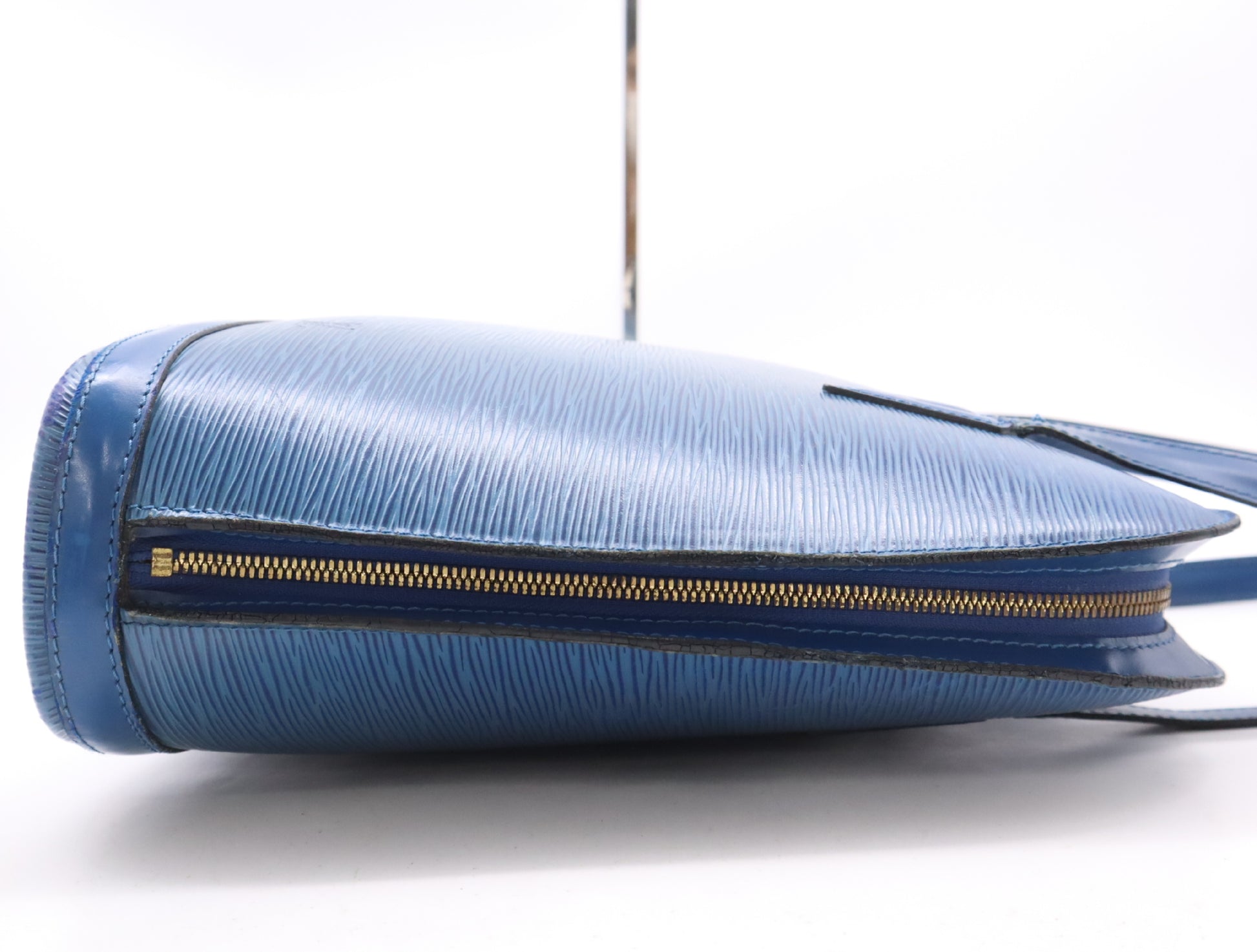 LOUIS VUITTON M52285 Epi-Lussac Toledo Blue Tote Bag with Zipper Pull