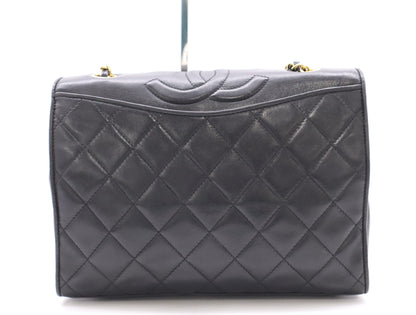 CHANEL Lambskin Matelasse 23 Coco Mark Chain Shoulder Bag with Black GD Hardware and Seal 1288275 Shoulder Bag