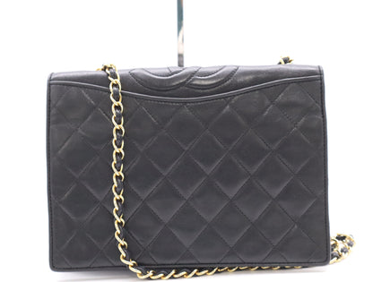 CHANEL Lambskin Matelasse 23 Coco Mark Chain Shoulder Bag with Black GD Hardware and Seal 1288275 Shoulder Bag