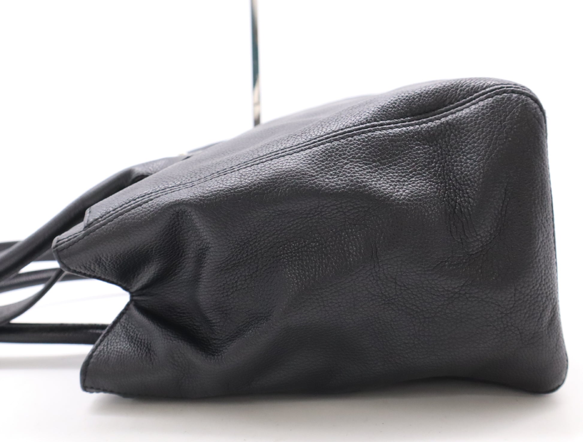 CHANEL Caviar Leather Executive Tote 2-Way Bag, Black, with Silver Hardware and Shoulder Strap