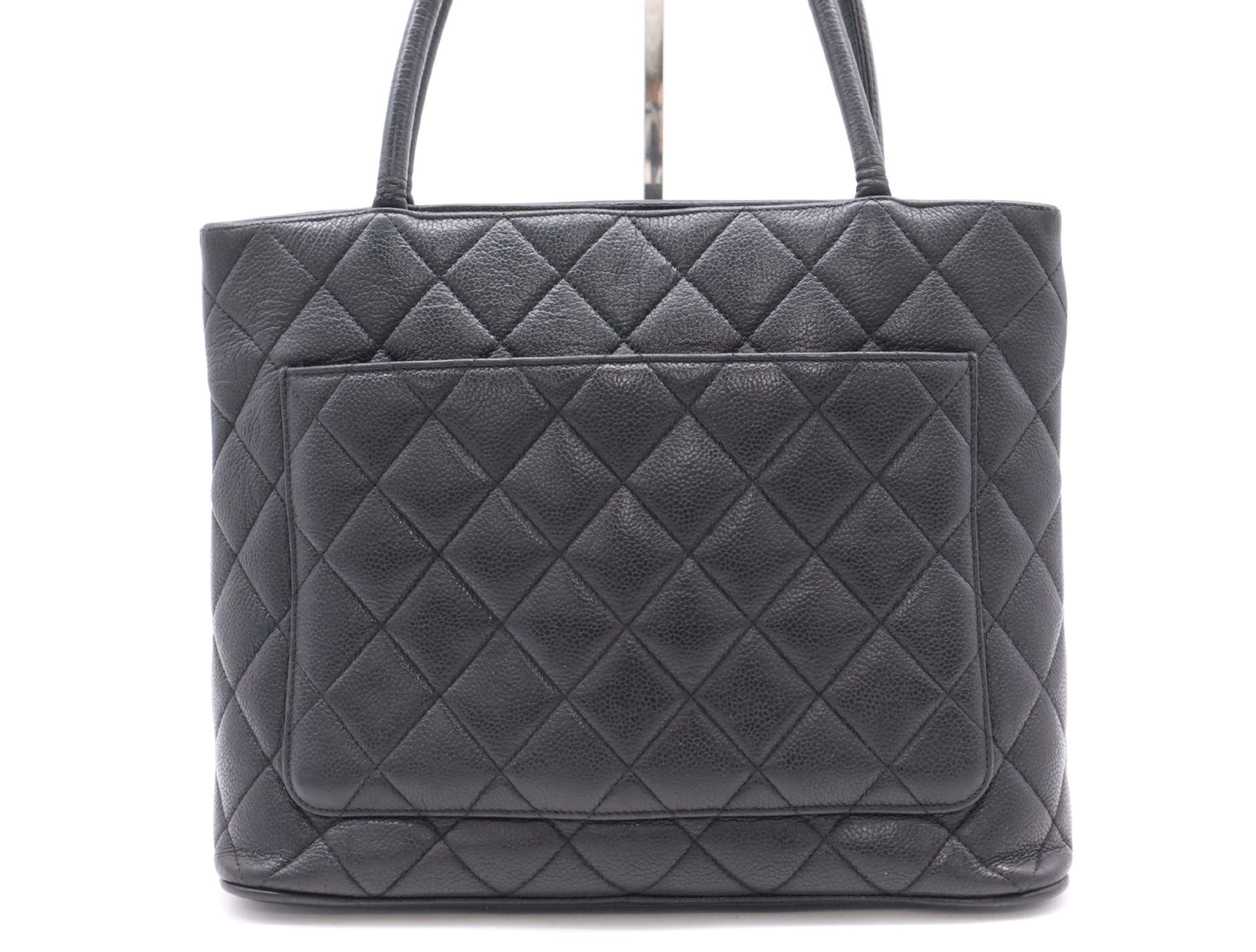 CHANEL Caviar Leather Reproduction Tote Bag with GD Hardware and Black Seal, 6384472