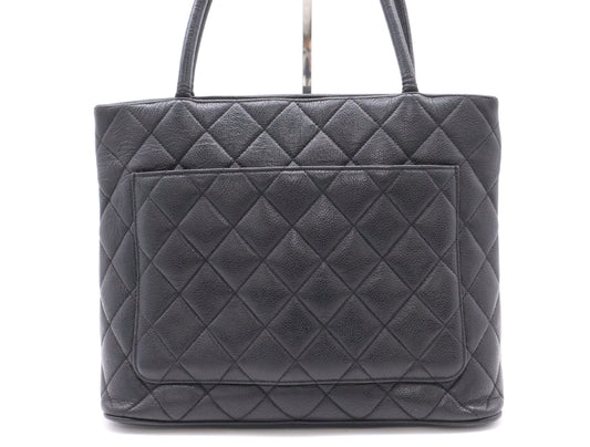 CHANEL Caviar Leather Reproduction Tote Bag with GD Hardware and Black Seal, 6384472