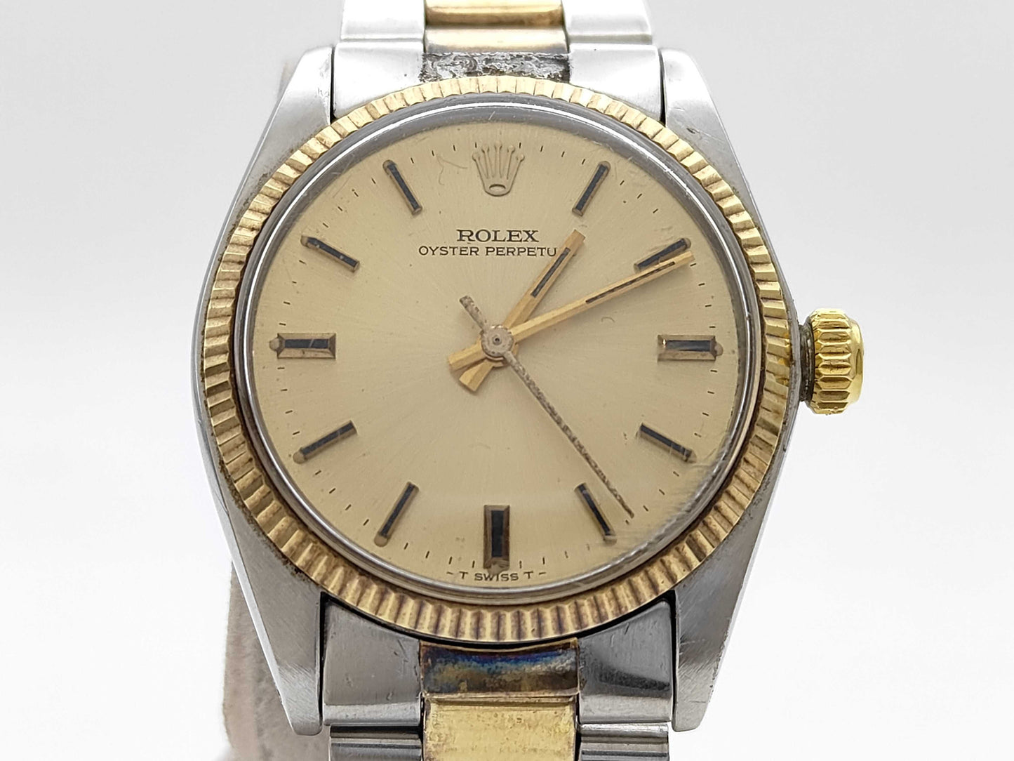 ROLEX 6751 5188366 Champagne Dial Oyster Bracelet Women's Watch