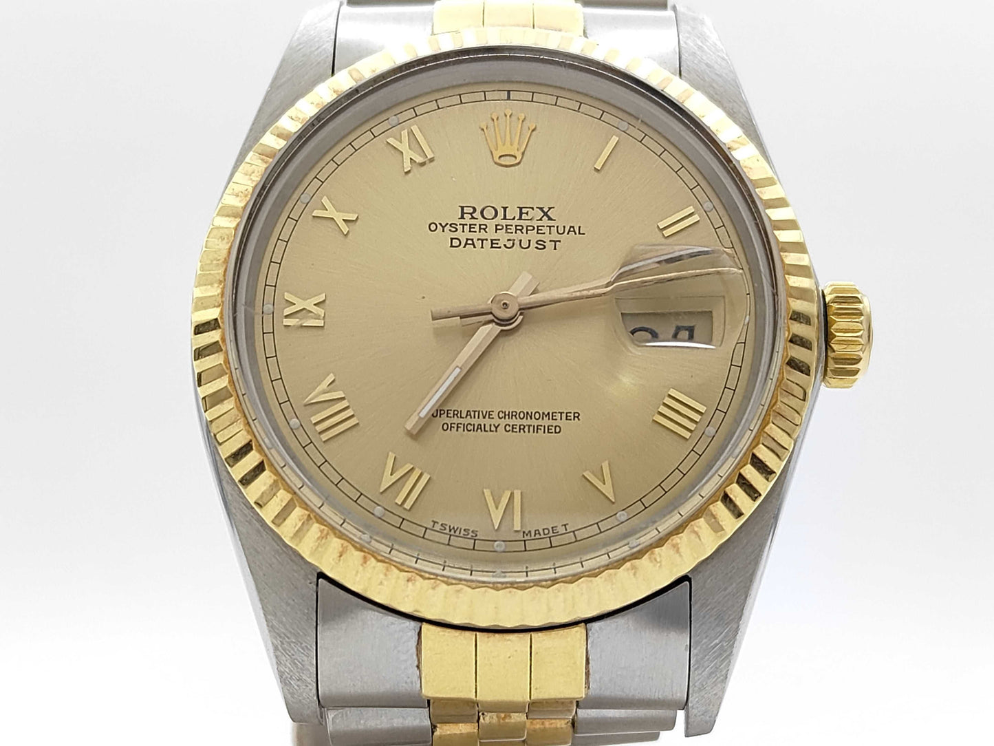 ROLEX 16013 R330676 Champagne Roman Jubilee Men's Watch