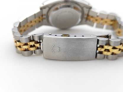 ROLEX 69173G R565295 Champagne Houndstooth Dial Jubilee Women's Watch