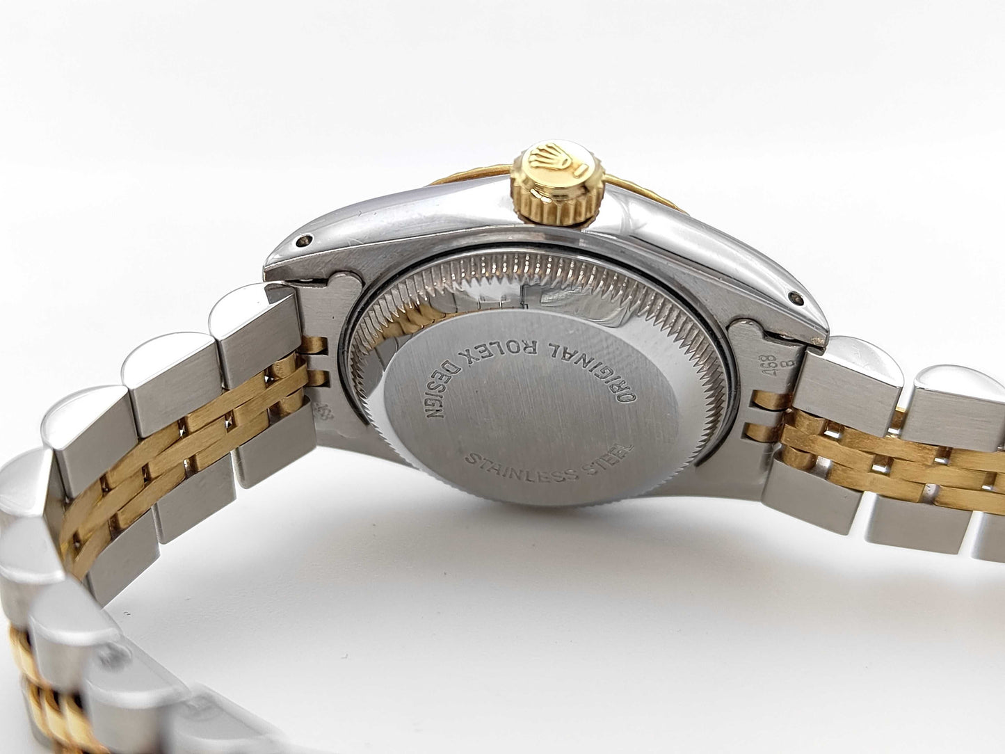 ROLEX 69173G R565295 Champagne Houndstooth Dial Jubilee Women's Watch