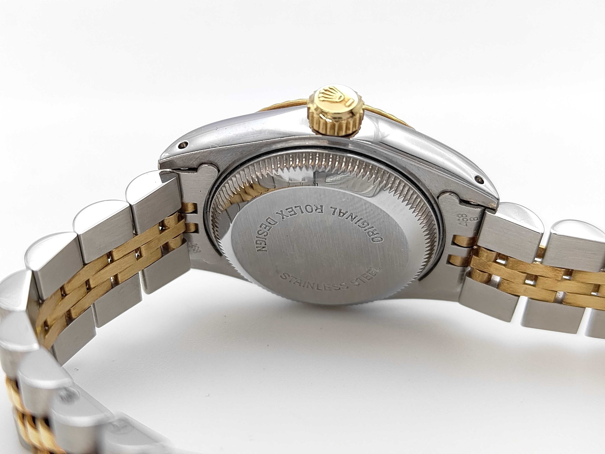 ROLEX 69173G R565295 Champagne Houndstooth Dial Jubilee Women's Watch