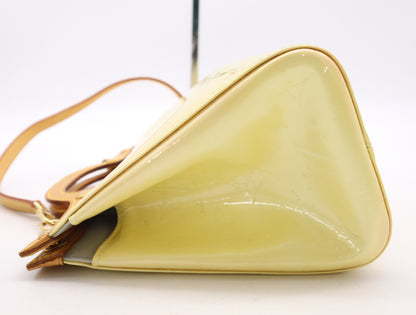 LOUIS VUITTON M91374 Vernis Roxbury Drive Pearl Handbag with Shoulder Strap