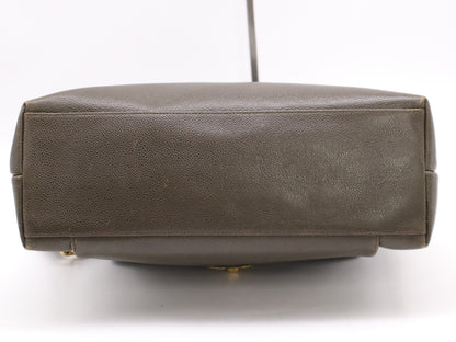 CHANEL Caviar Skin Matelasse Coco Mark Chain Shoulder Bag Brown GD Hardware Seal 3665173 Shoulder Bag