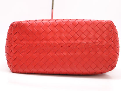 BOTTEGA VENETA Calfskin Intrecciato Tote Bag in Red with Dust Bag