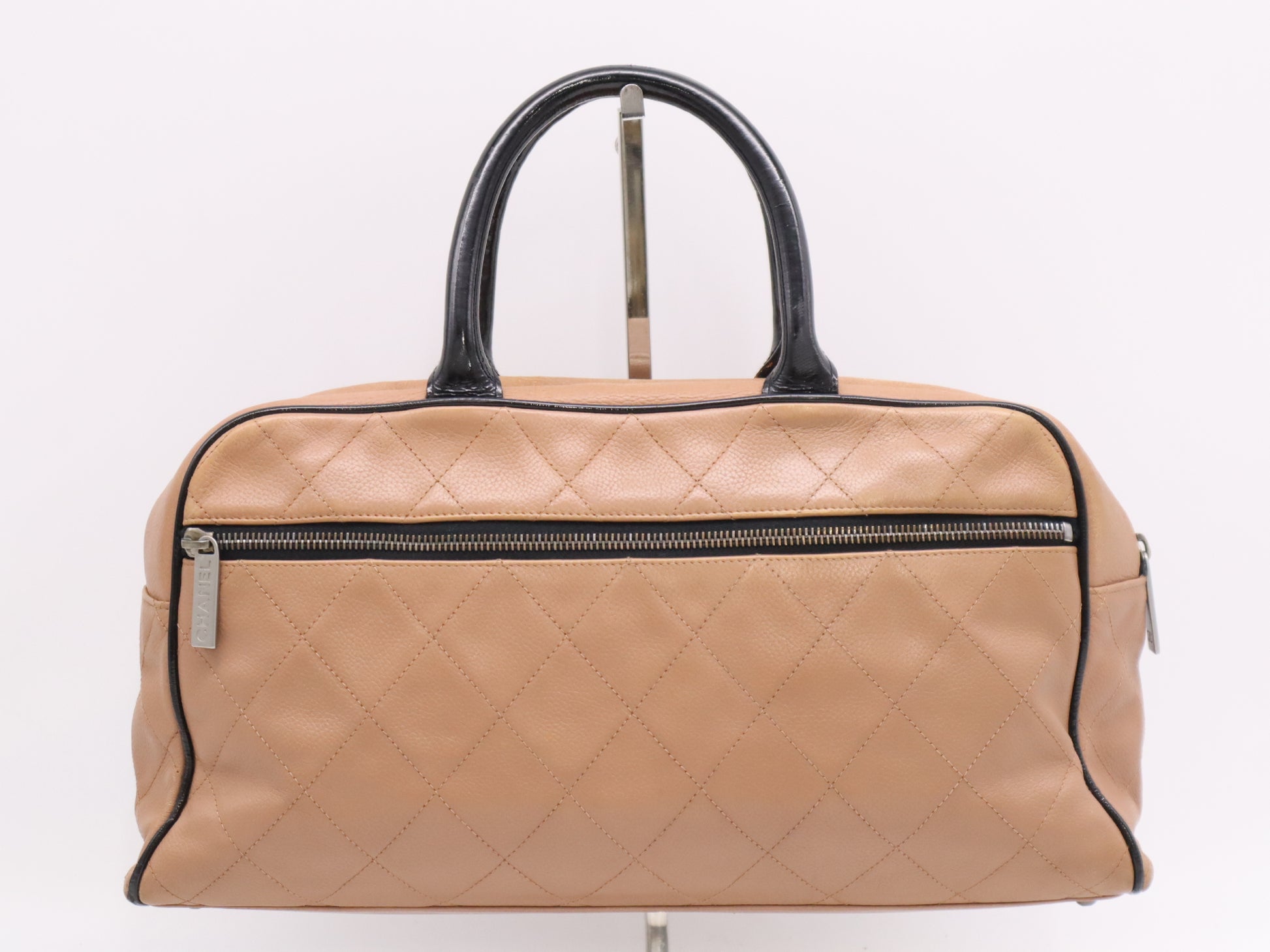 CHANEL Enamel and Leather Sport Line Matelasse Logo Handbag with Seal 6241173 Tote Bag