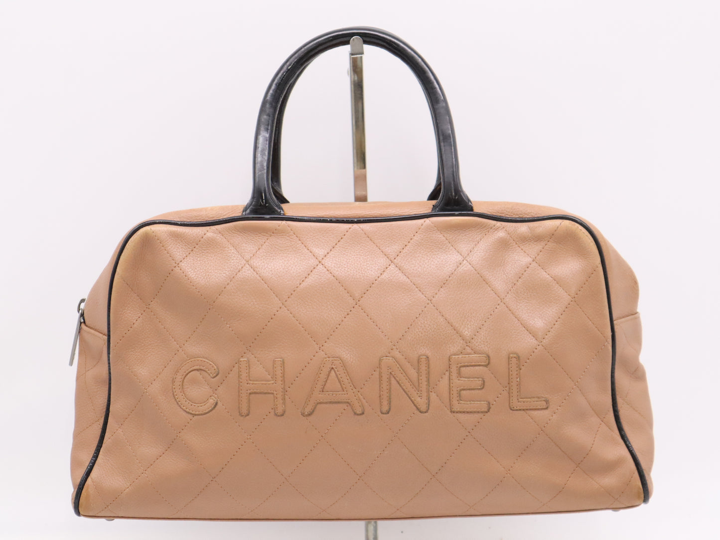 CHANEL Enamel and Leather Sport Line Matelasse Logo Handbag with Seal 6241173 Tote Bag