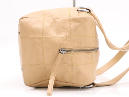 CHANEL Caviar Skin Chocolate Bar Tote Bag, Beige, Silver Hardware, Sticker, Card Included, 10103712, Handbag