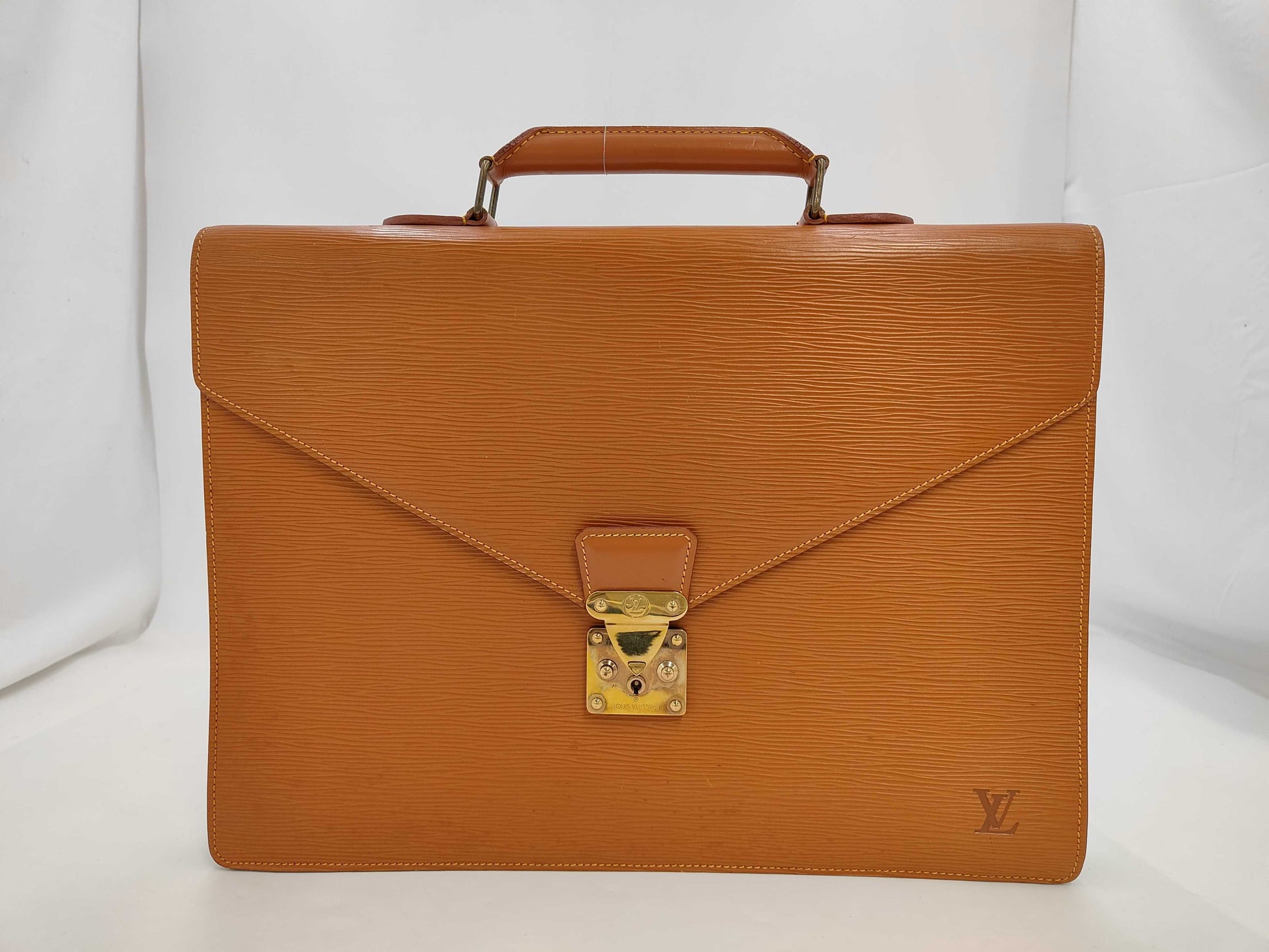 LOUIS VUITTON M54428 EpiServiette Conseiller Zipang Gold Business Bag