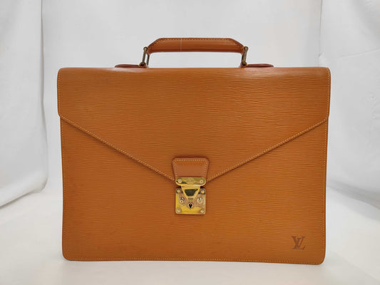 LOUIS VUITTON M54428 EpiServiette Conseiller Zipang Gold Business Bag