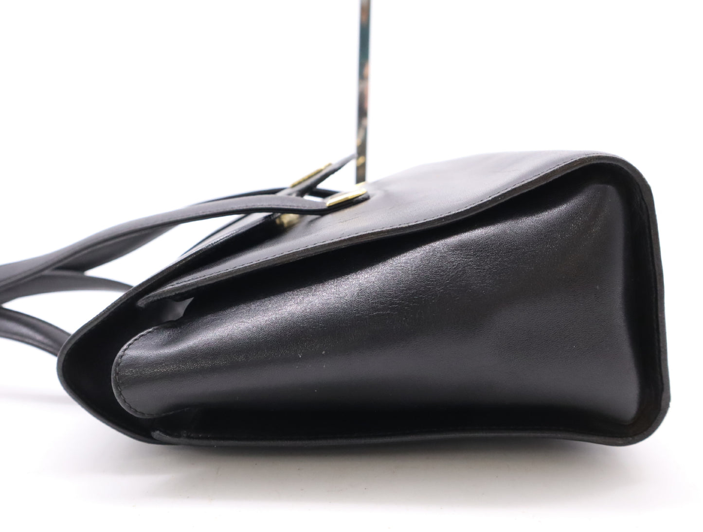 CELINE Leather Handbag Black with Gold Hardware