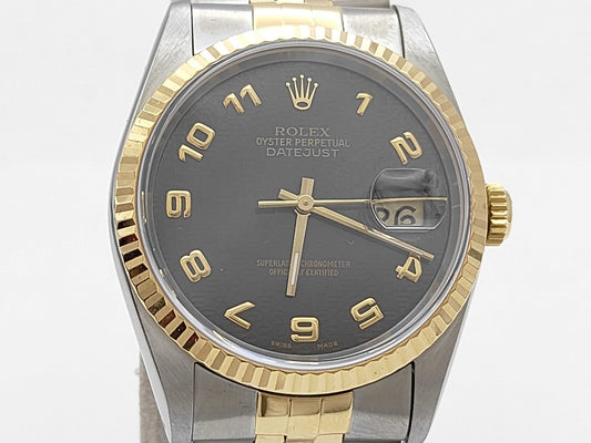 ROLEX 16233 X410281 Black Computer Dial Jubilee Men's Watch