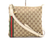 GUCCI 144388 GG Canvas Sherry Line Shoulder Bag, Beige with GD Hardware
