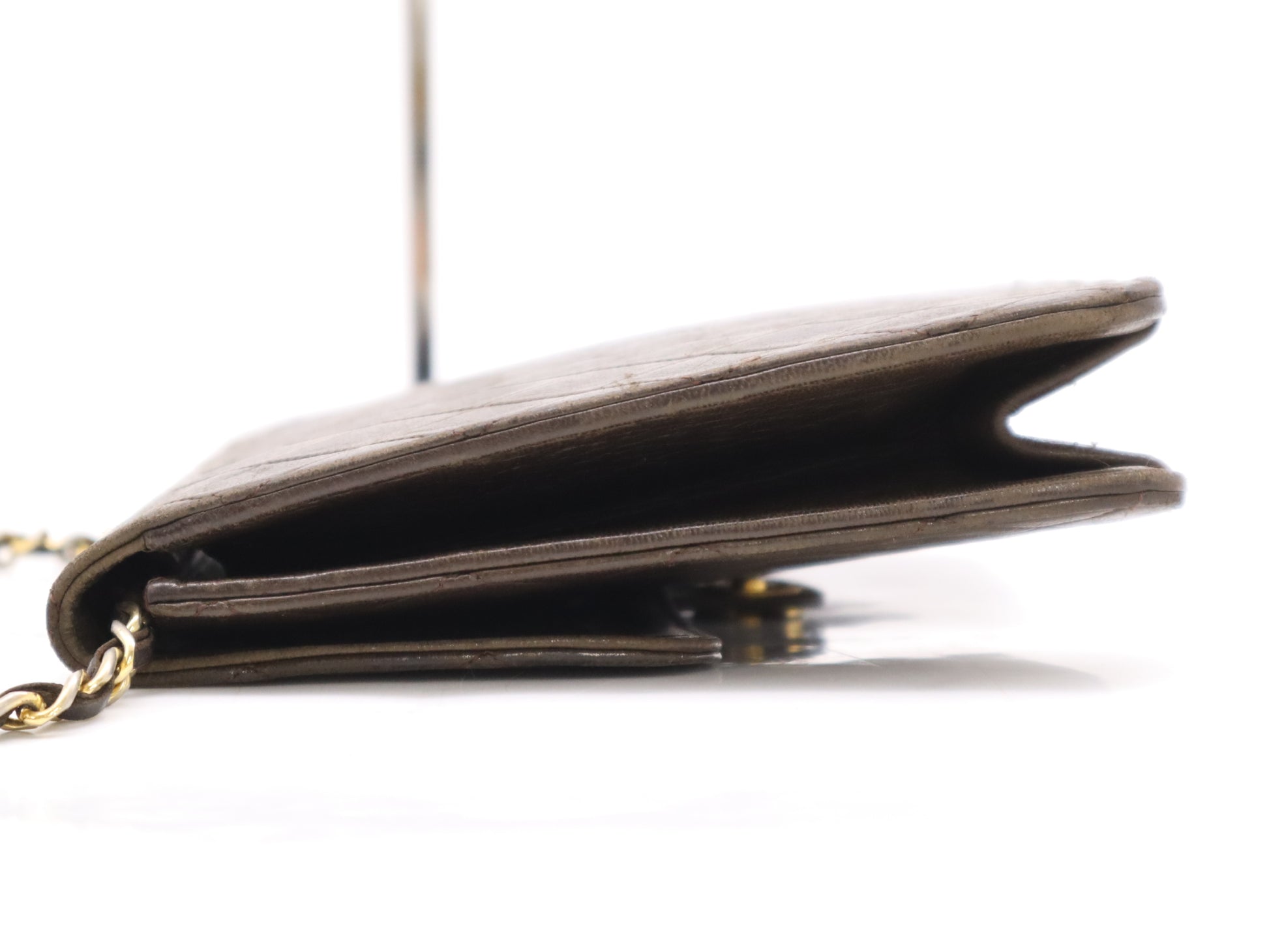 CHANEL Lambskin Matelasse 25 S Flap S Chain GD Hardware Black Shoulder Bag