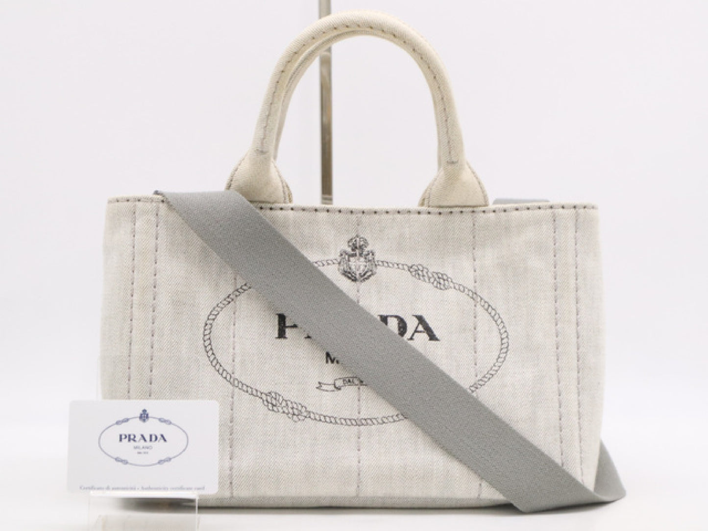 PRADA 1BG439 Denim Canapa 2-way Handbag Shoulder Bag Handbag