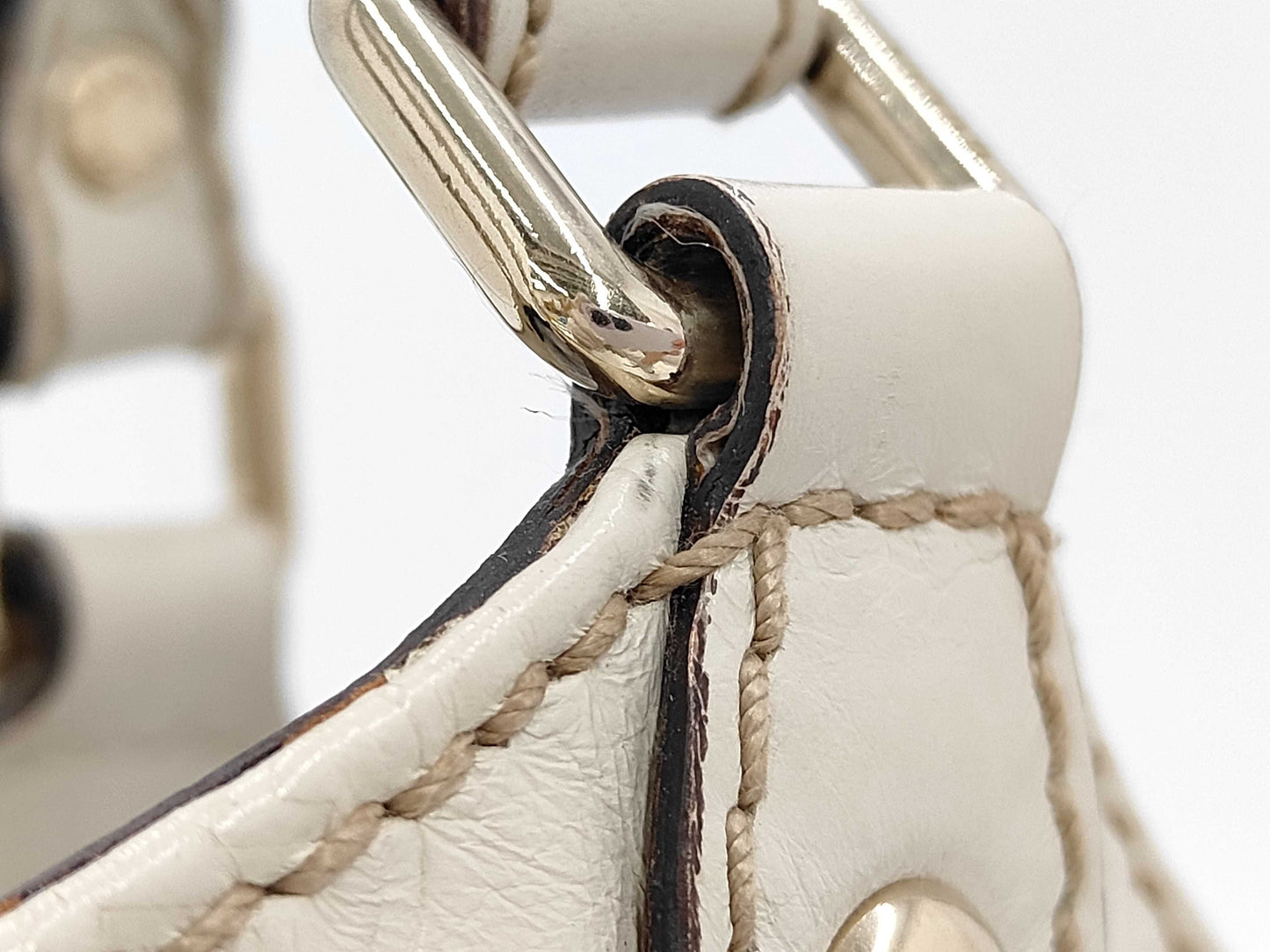 GUCCI 211944 Canvas GG Canvas Sukey Handbag Beige White Handbag