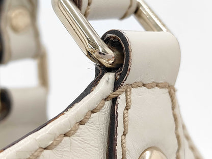 GUCCI 211944 Canvas GG Canvas Sukey Handbag Beige White Handbag