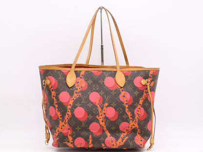 LOUIS VUITTON M41603 Monogram Ramage Neverfull MM Tote Bag with Pouch and Dust Bag