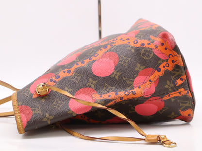 LOUIS VUITTON M41603 Monogram Ramage Neverfull MM Tote Bag with Pouch and Dust Bag