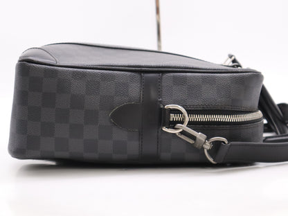 LOUIS VUITTON N41123 Graphite Porte Document Voyage GM Business Bag with Shoulder Strap