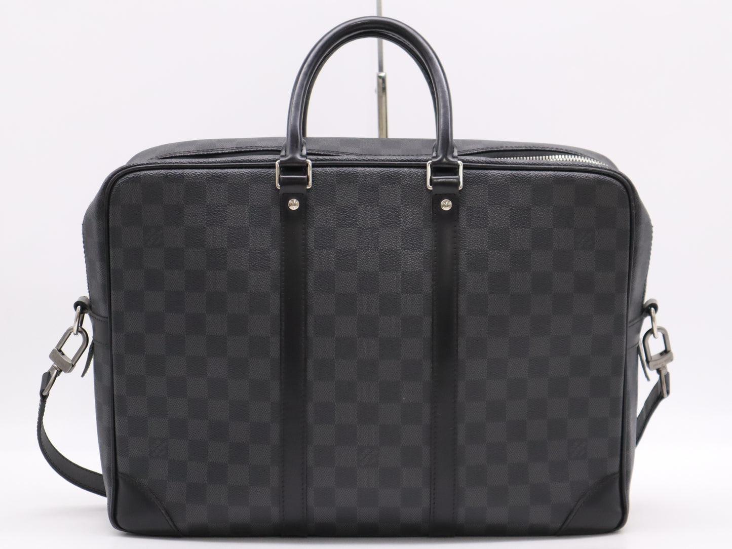 LOUIS VUITTON N41123 Graphite Porte Document Voyage GM Business Bag with Shoulder Strap