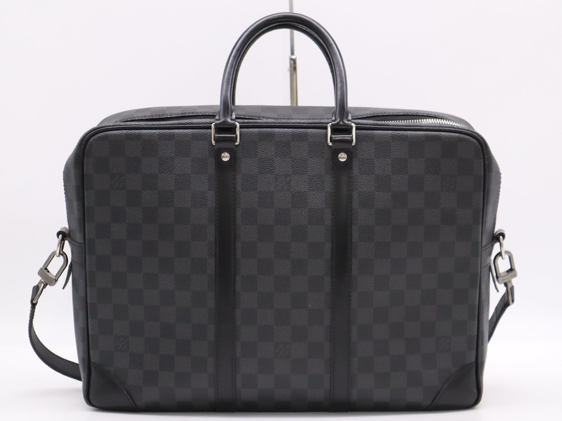 LOUIS VUITTON N41123 Graphite Porte Document Voyage GM Business Bag with Shoulder Strap