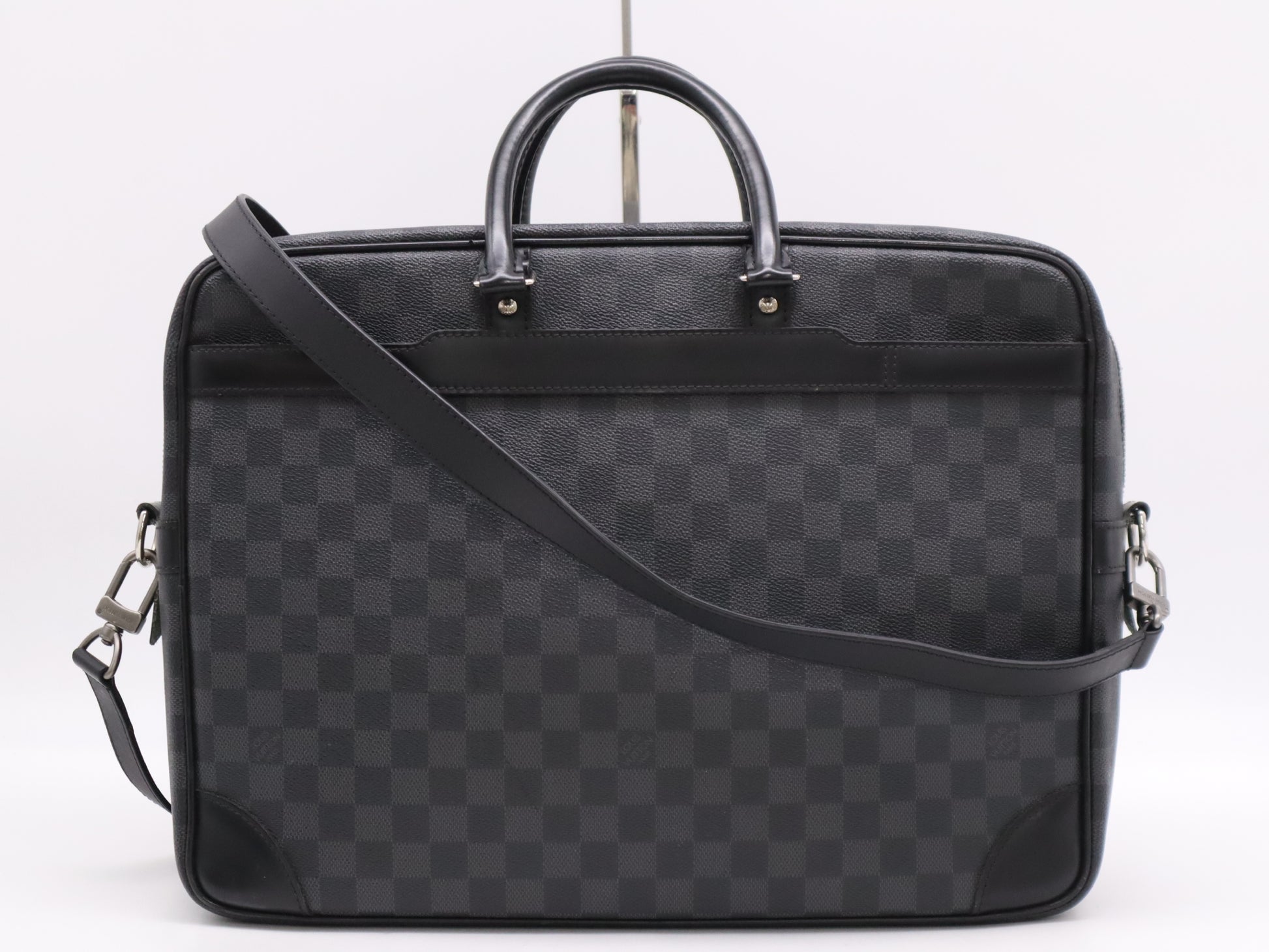 LOUIS VUITTON N41123 Graphite Porte Document Voyage GM Business Bag with Shoulder Strap