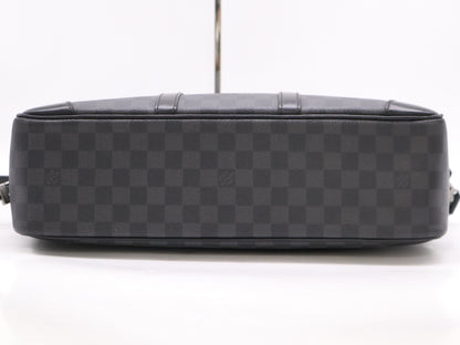 LOUIS VUITTON N41123 Graphite Porte Document Voyage GM Business Bag with Shoulder Strap
