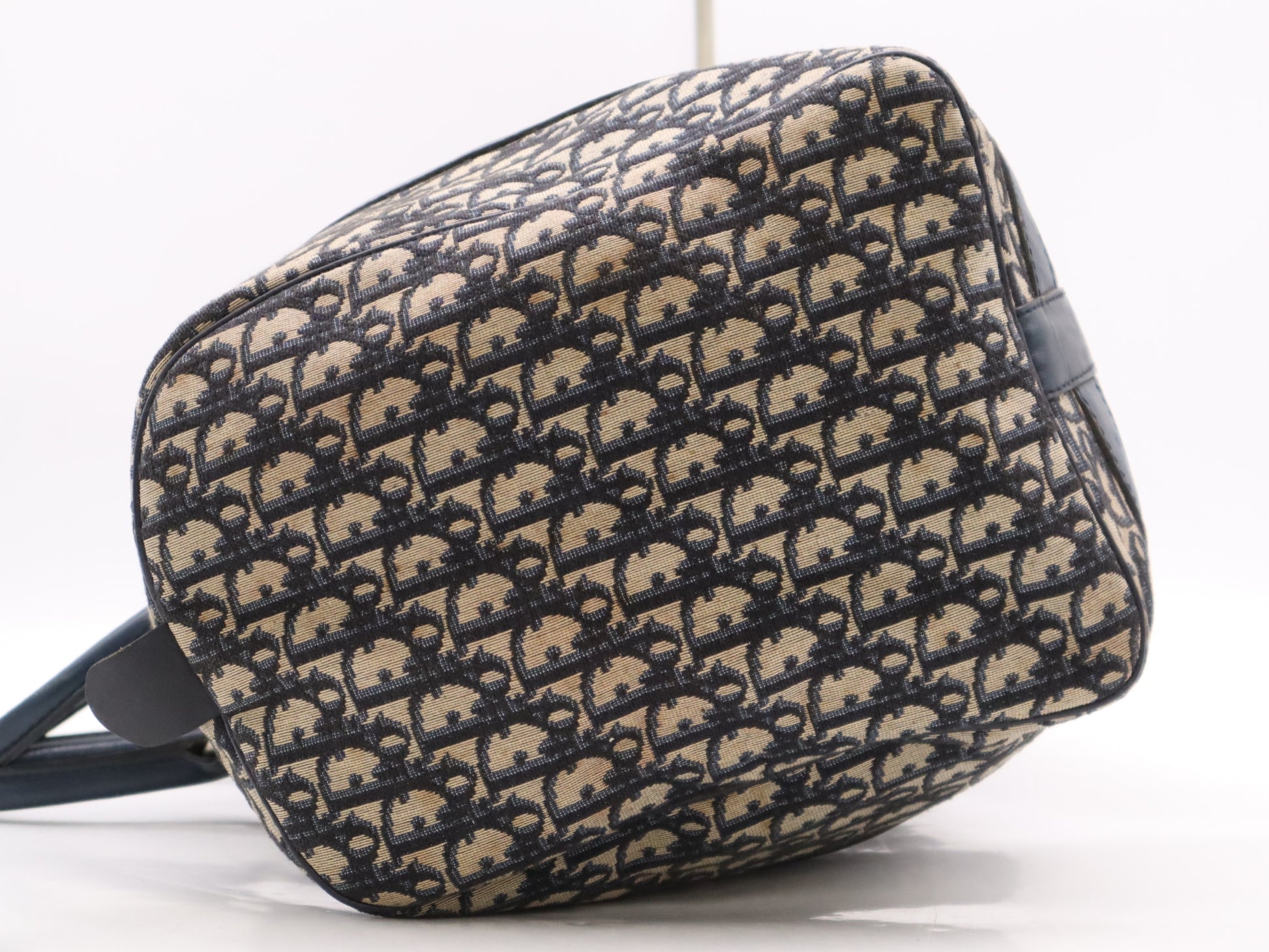 Dior Canvas Trotter Boston Bag Blue Beige Boston Bag