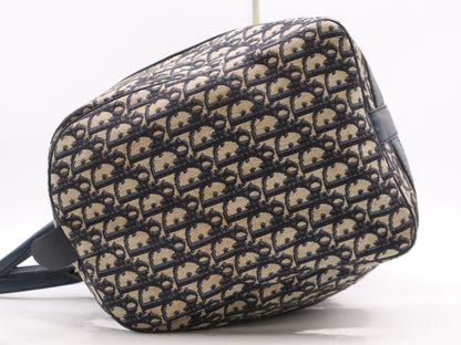 Dior Canvas Trotter Boston Bag Blue Beige Boston Bag