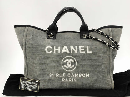 CHANEL Coco Mark Deauville Tote Bag with Seal and Warranty, No. 16 Dust Bag