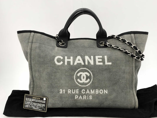 CHANEL Coco Mark Deauville Tote Bag with Seal and Warranty, No. 16 Dust Bag