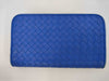 BOTTEGA VENETA Bottega Intrecciato Round Blue Wallet
