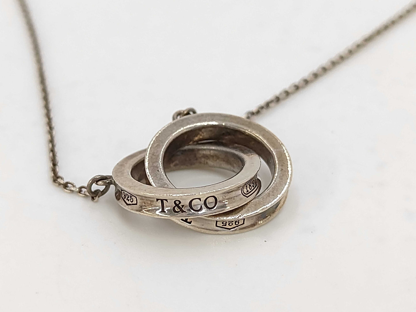 Tiffany & Co. Tiffany Double Ring Necklace 4.5g Necklace