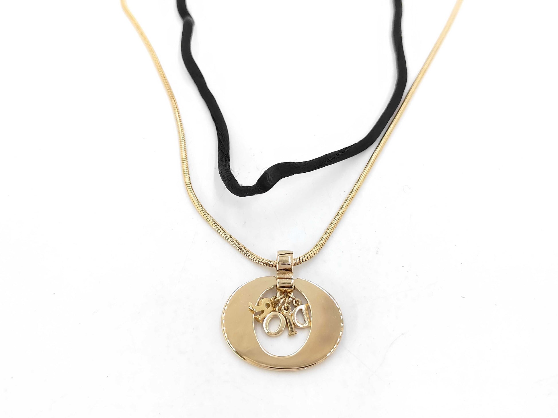 Dior Logo Necklace Gold Necklace