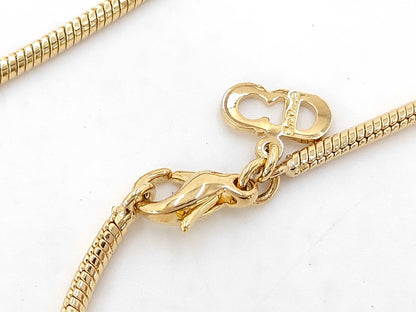 Dior Logo Necklace Gold Necklace