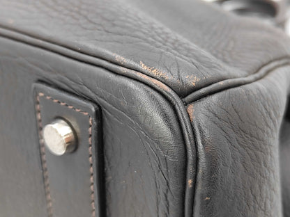 HERMES Haute Couture 40 Togo SV E Brown Handbag