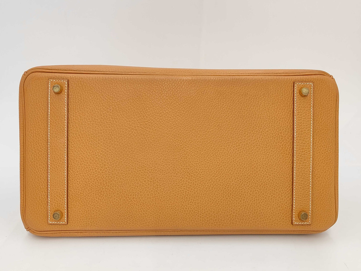 HERMES Birkin 40 Natural Ardennes Handbag with Gold Hardware