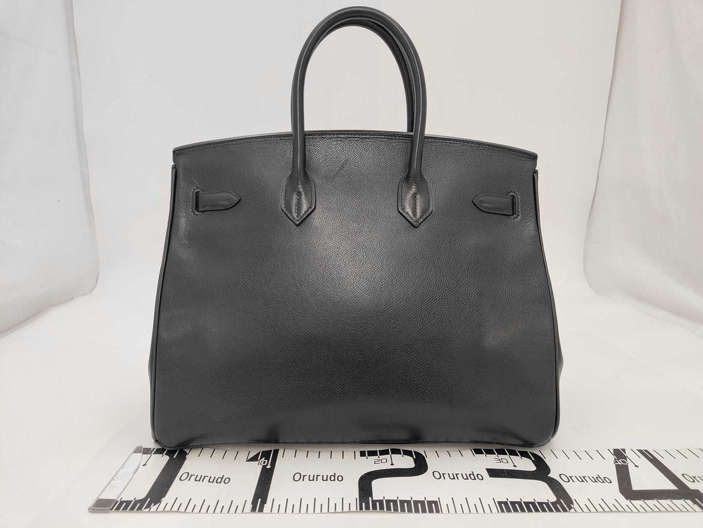 HERMES Birkin 35 Epsom Black SV H Handbag