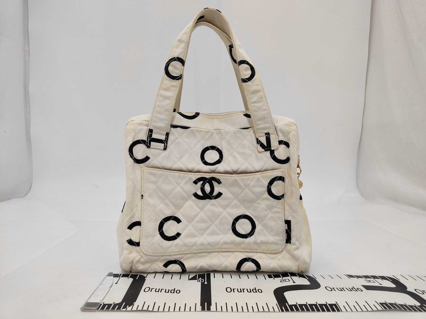 CHANEL Icon Canvas Tote Handbag