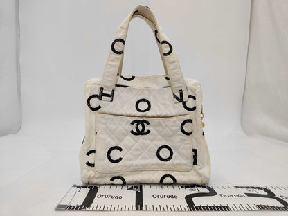 CHANEL Icon Canvas Tote Handbag