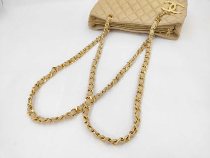 CHANEL Matelasse Chain Tote Bag, Beige, #1 Tote Bag